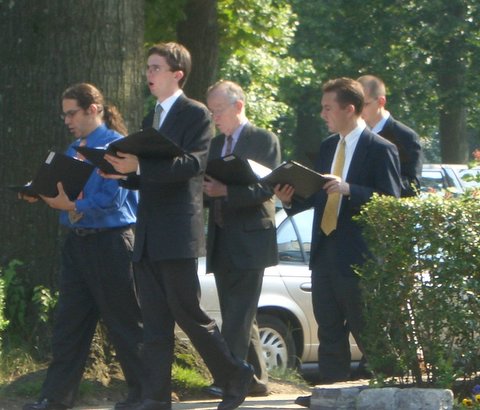 Schola procession on Corpus Christi